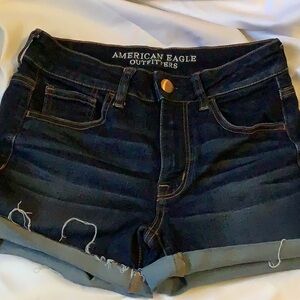 American Outfitters dark denim super stretch jean shorts